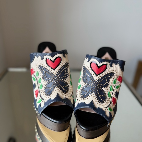 New SOPHIA WEBSTER Shelby Platform Mules $1,554 39 - Picture 10 of 16